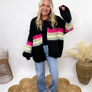 POL Black Textured Knit